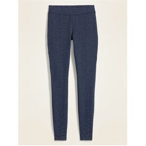 Old Navy Stevie Ponte Pants – Navy Textured Fabric, Worn Once